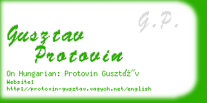 gusztav protovin business card